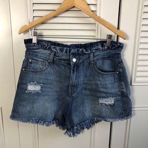 **CLOSING BUY ONE GET ONE**Hayden Ruffle Top Cut Off Shorts New With Tags SzL